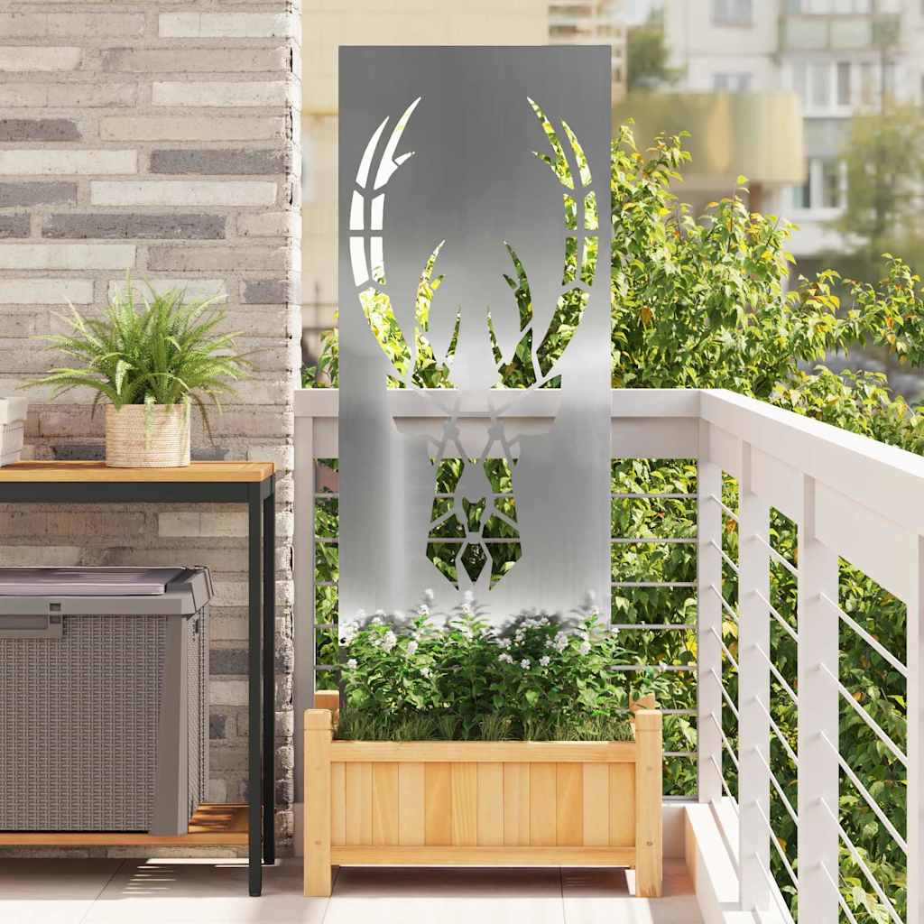 Pannello Decorativo da Giardino Argento 50 x 140 cm