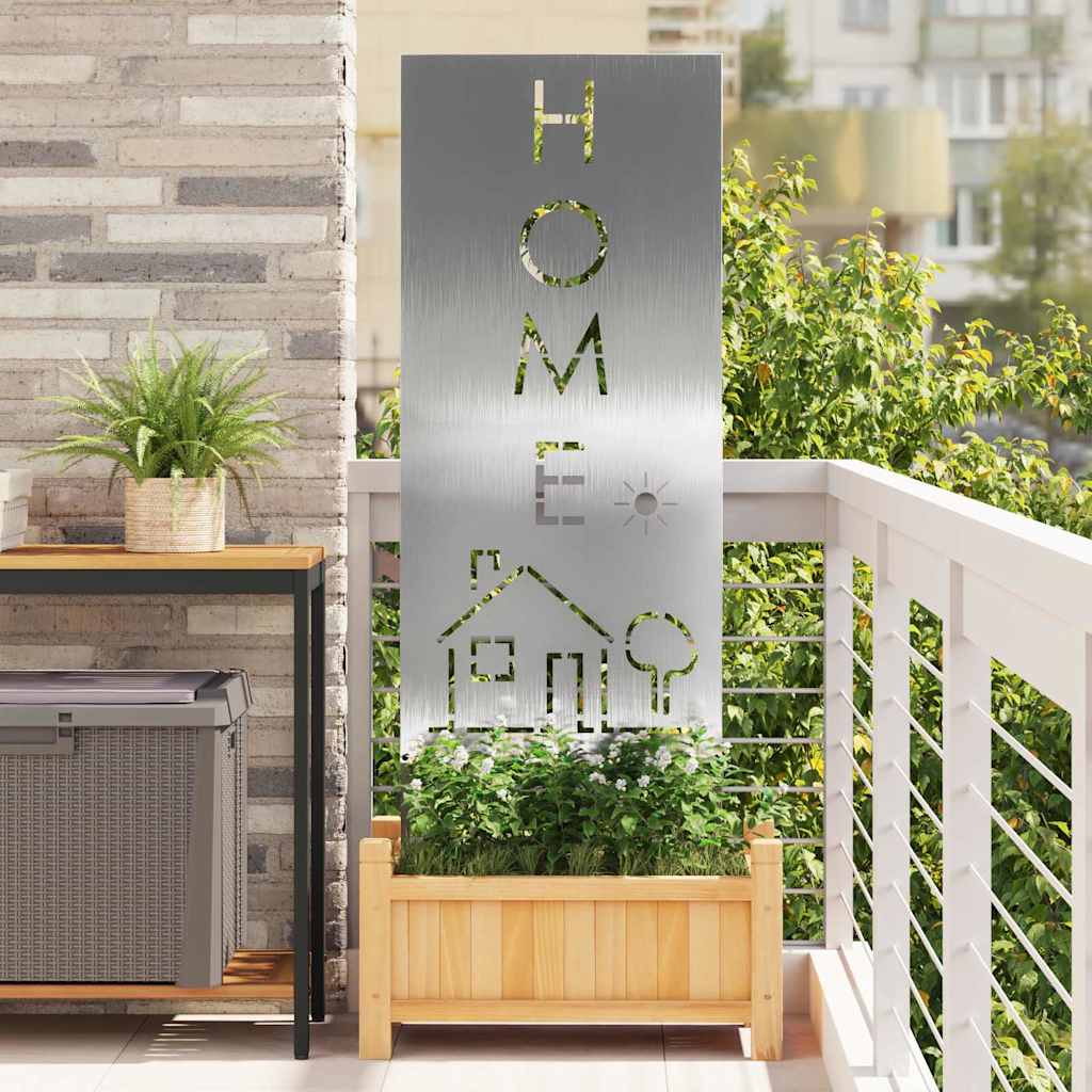 Pannello Decorativo da Giardino Argento 50 x 140 cm