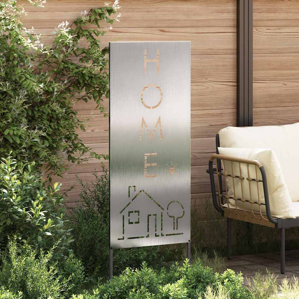 Pannello Decorativo da Giardino Argento 50 x 140 cm