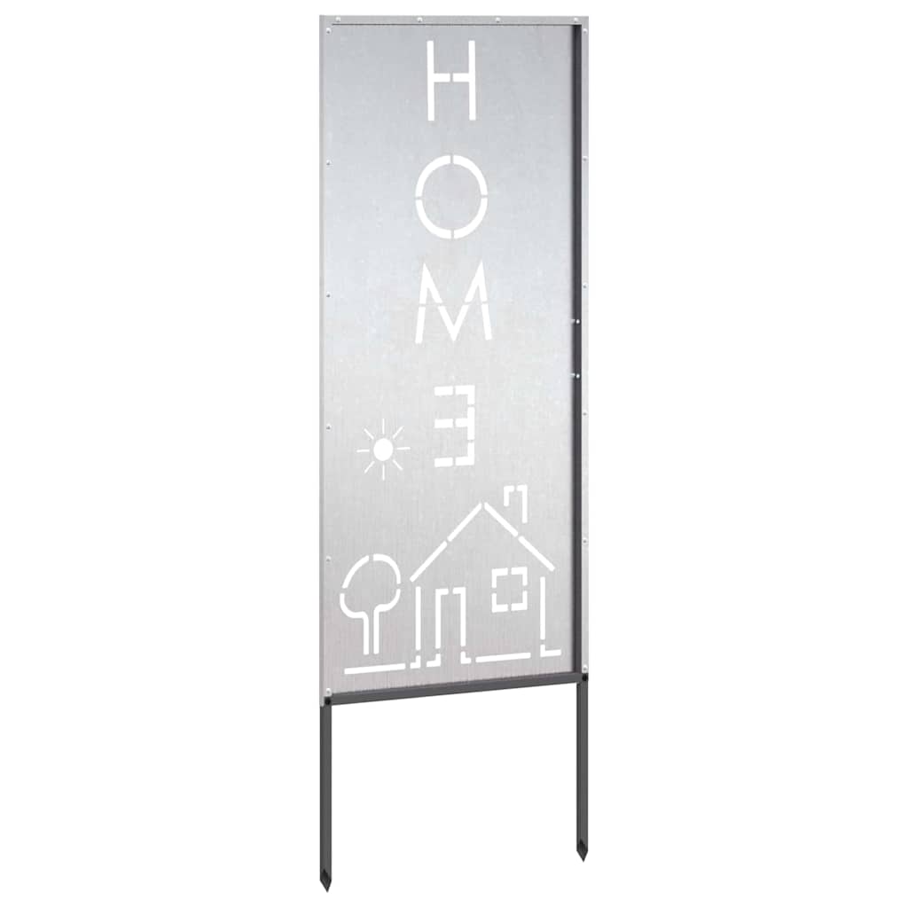 Pannello Decorativo da Giardino Argento 50 x 140 cm