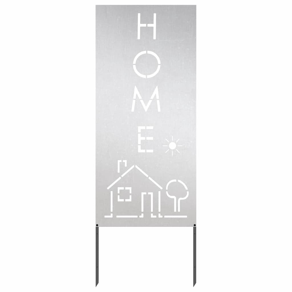 Pannello Decorativo da Giardino Argento 50 x 140 cm