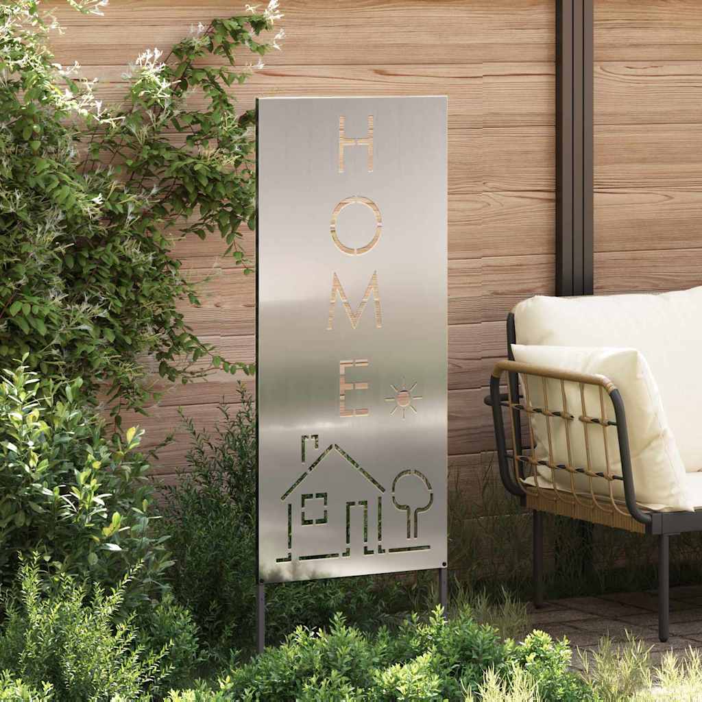 Pannello Decorativo da Giardino Argento 50 x 140 cm