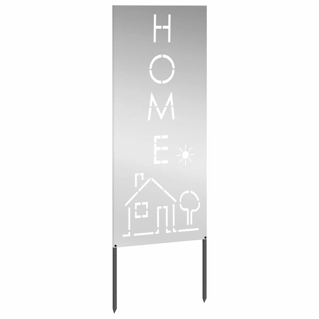 Pannello Decorativo da Giardino Argento 50 x 140 cm