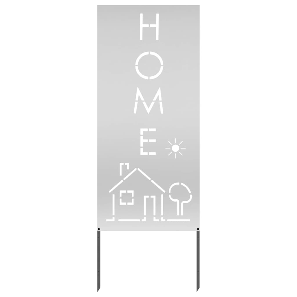 Pannello Decorativo da Giardino Argento 50 x 140 cm