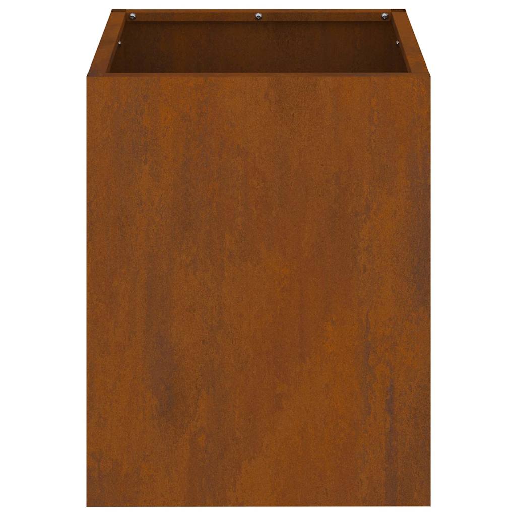 Vaso da giardino Marrone 32 x 32 x 40 cm Acciaio invecchiato