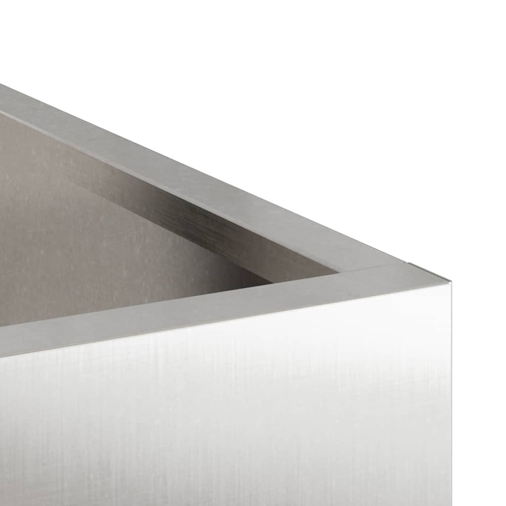 Vaso da giardino Argento 50 x 32 x 40 cm Acciaio inossidabile