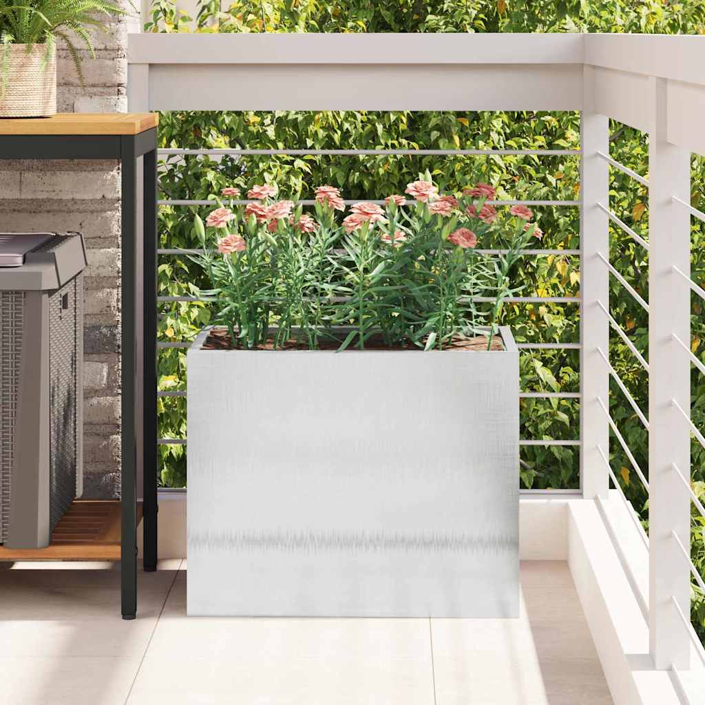 Vaso da giardino Argento 50 x 32 x 40 cm Acciaio inossidabile