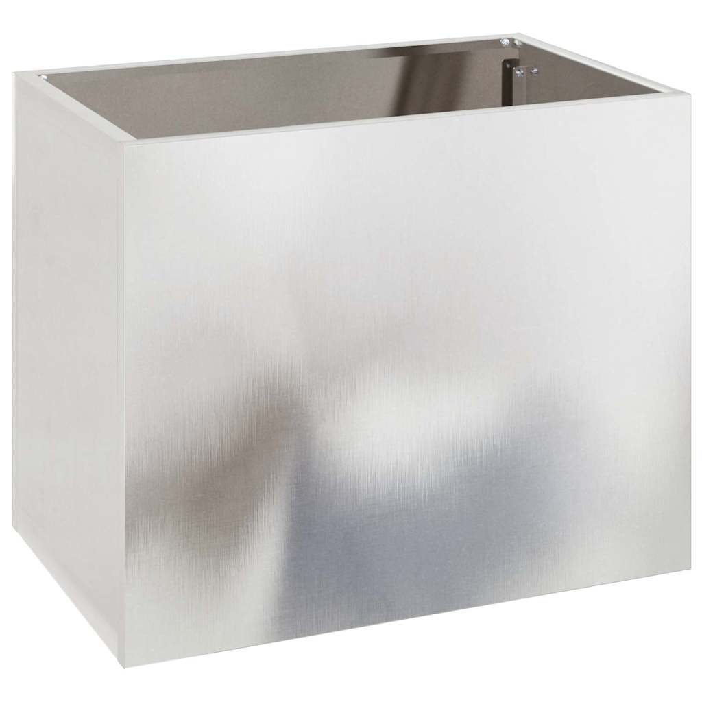 Vaso da giardino Argento 50 x 32 x 40 cm Acciaio inossidabile