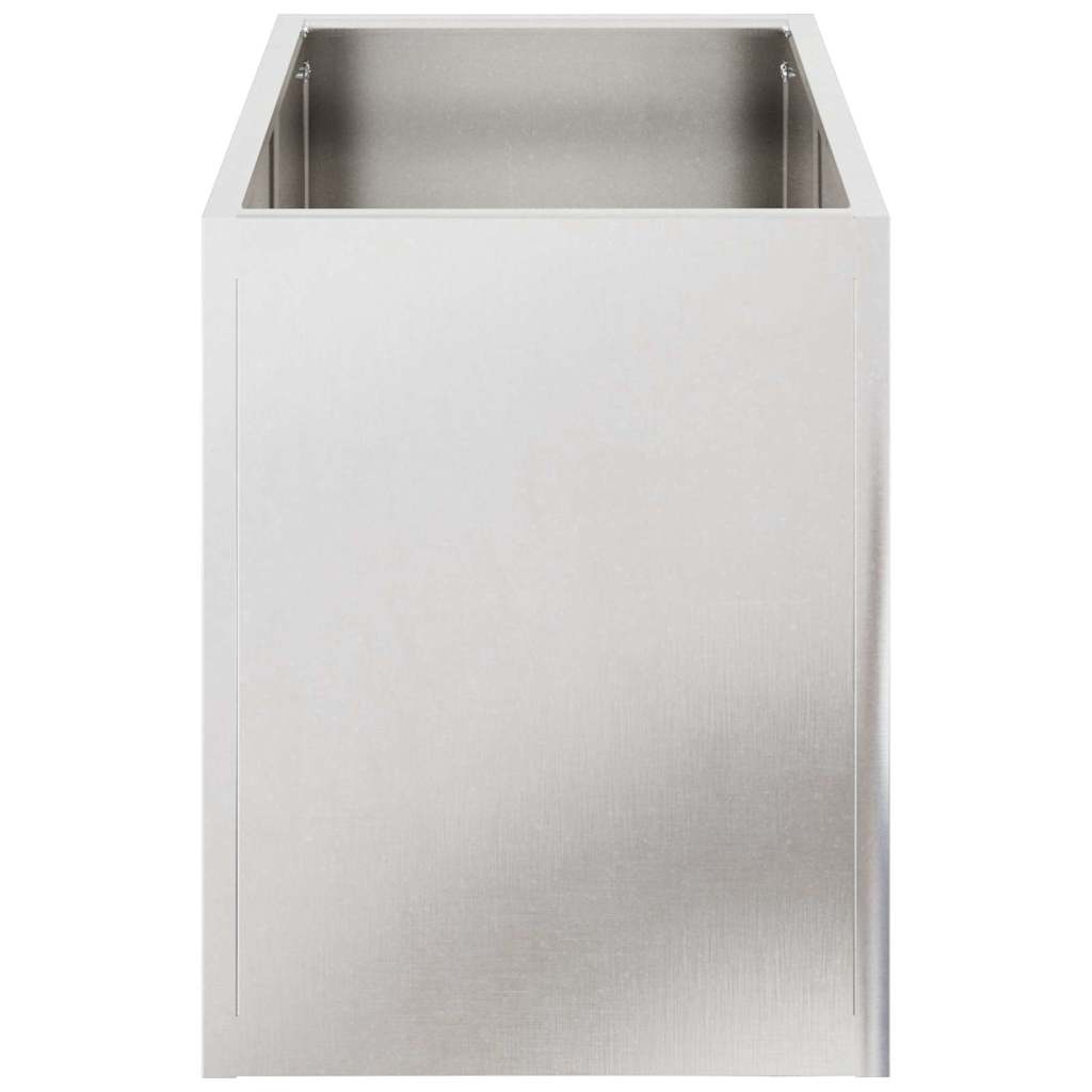 Vaso da giardino Argento 50 x 32 x 40 cm Acciaio inossidabile
