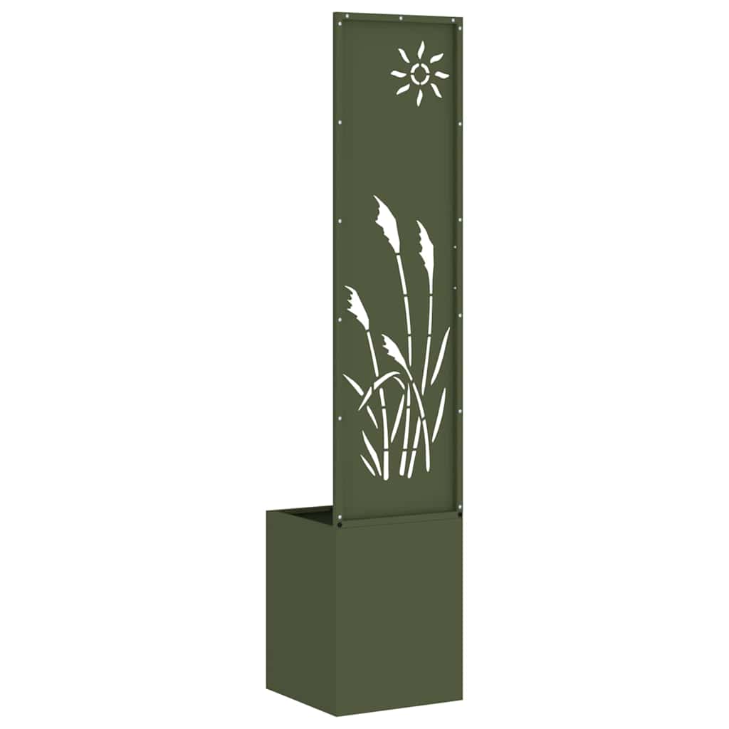Vaso da Giardino con Pannello Decorativo Oliver verde