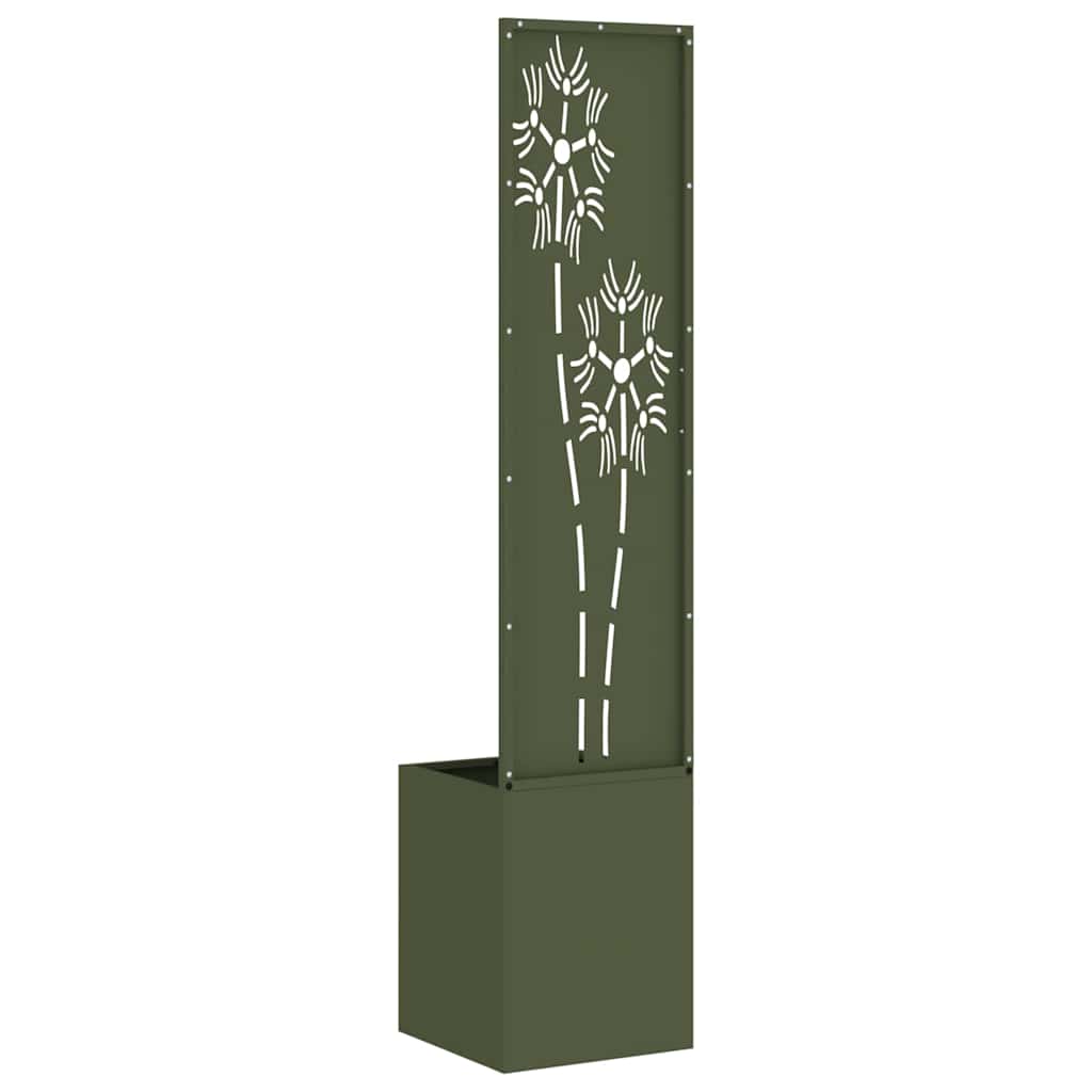 Vaso da Giardino con Pannello Decorativo Oliver verde