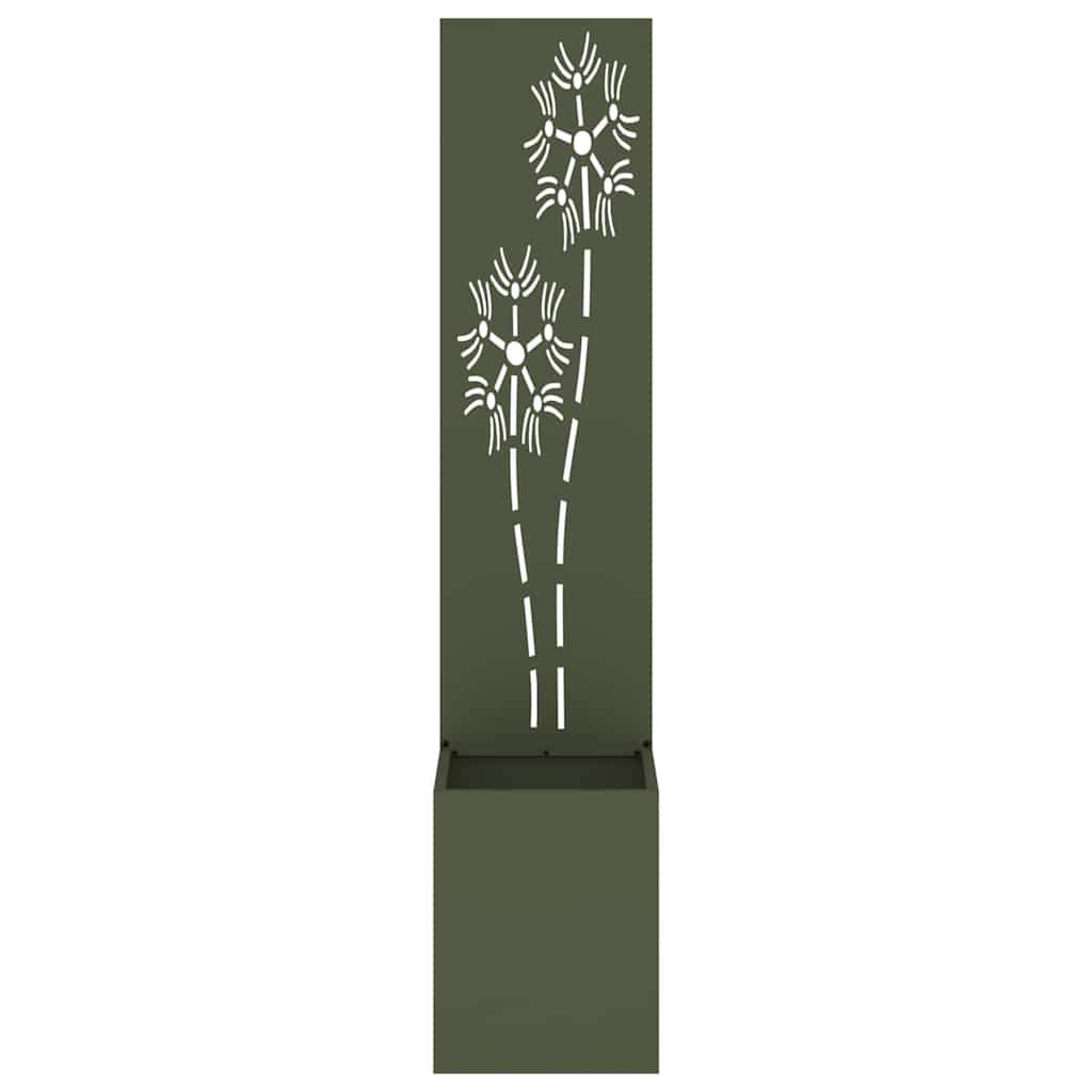 Vaso da Giardino con Pannello Decorativo Oliver verde