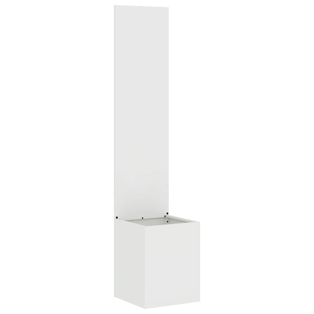 Vaso da Giardino con Pannello Decorativo Bianco 32 x 140 cm