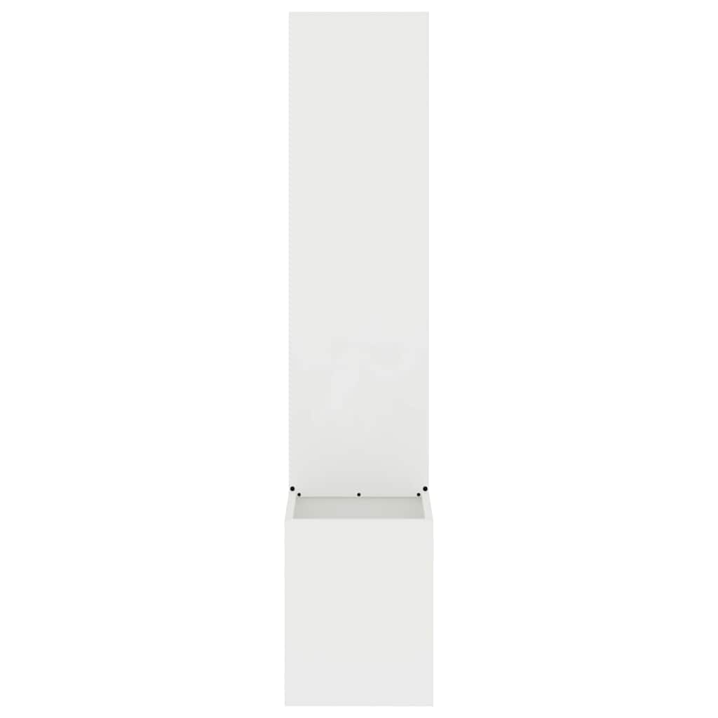 Vaso da Giardino con Pannello Decorativo Bianco 32 x 140 cm