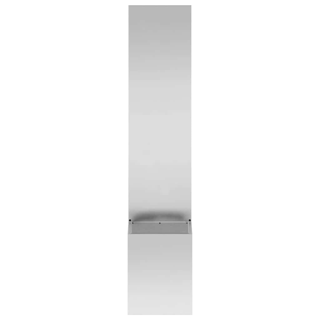 Vaso da Giardino con Pannello Decorativo Argento 32 x 140 cm
