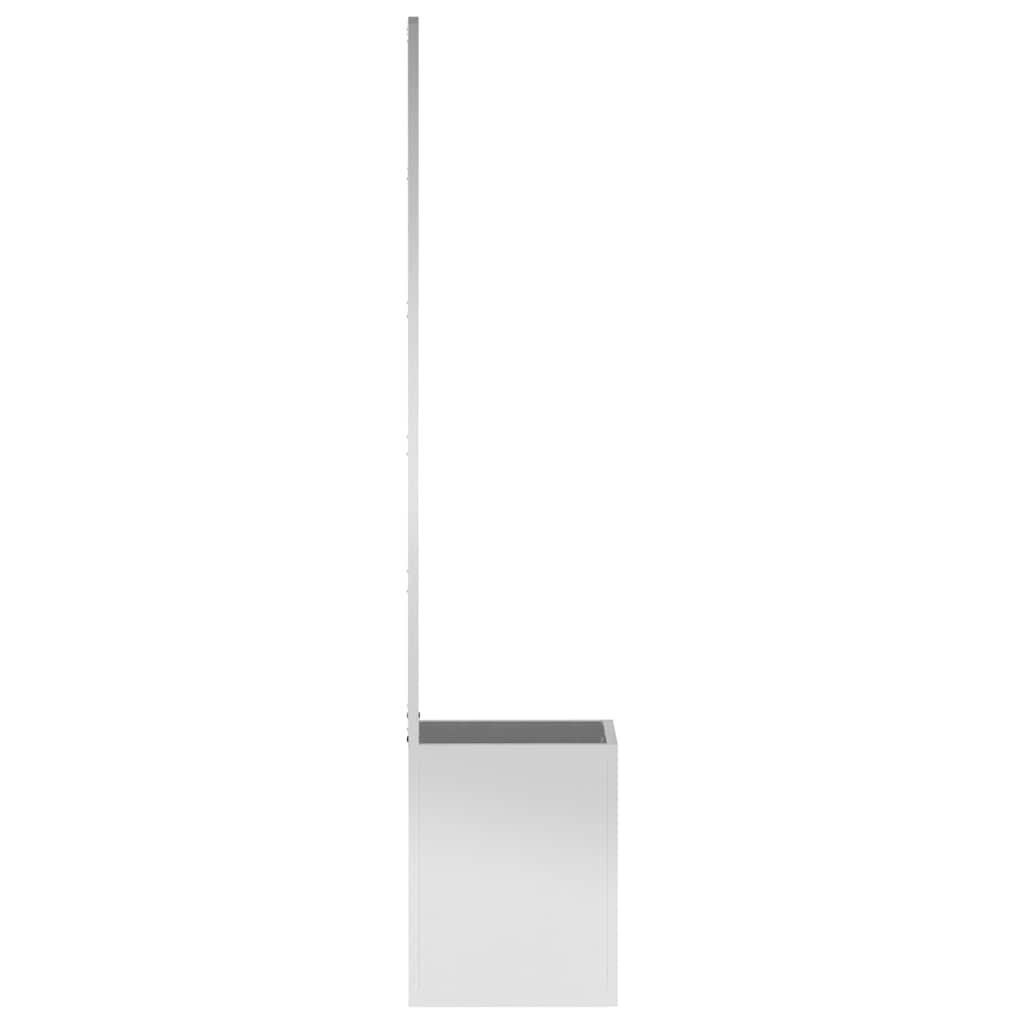 Vaso da Giardino con Pannello Decorativo Argento 32 x 140 cm