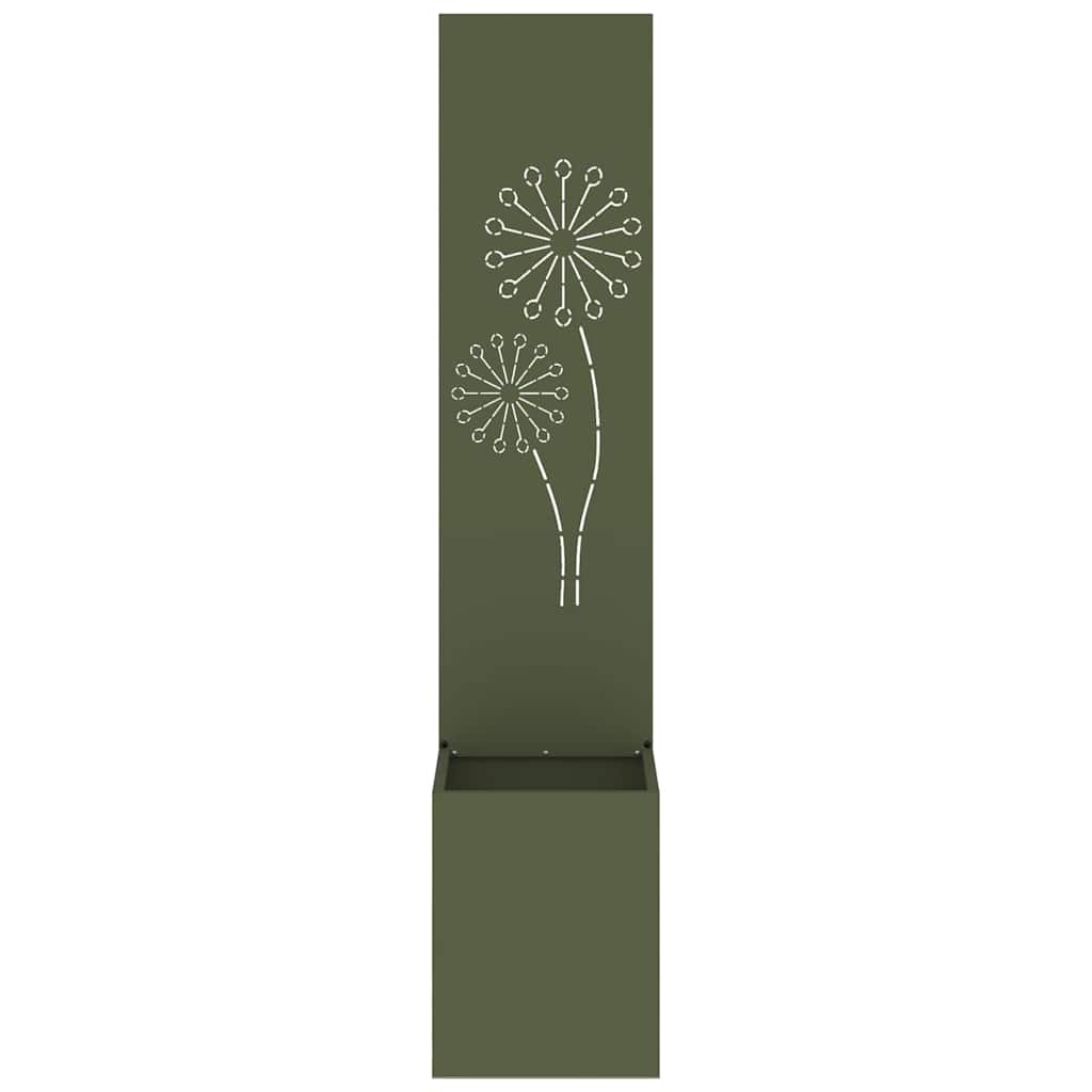 Vaso da Giardino con Pannello Decorativo Oliver verde