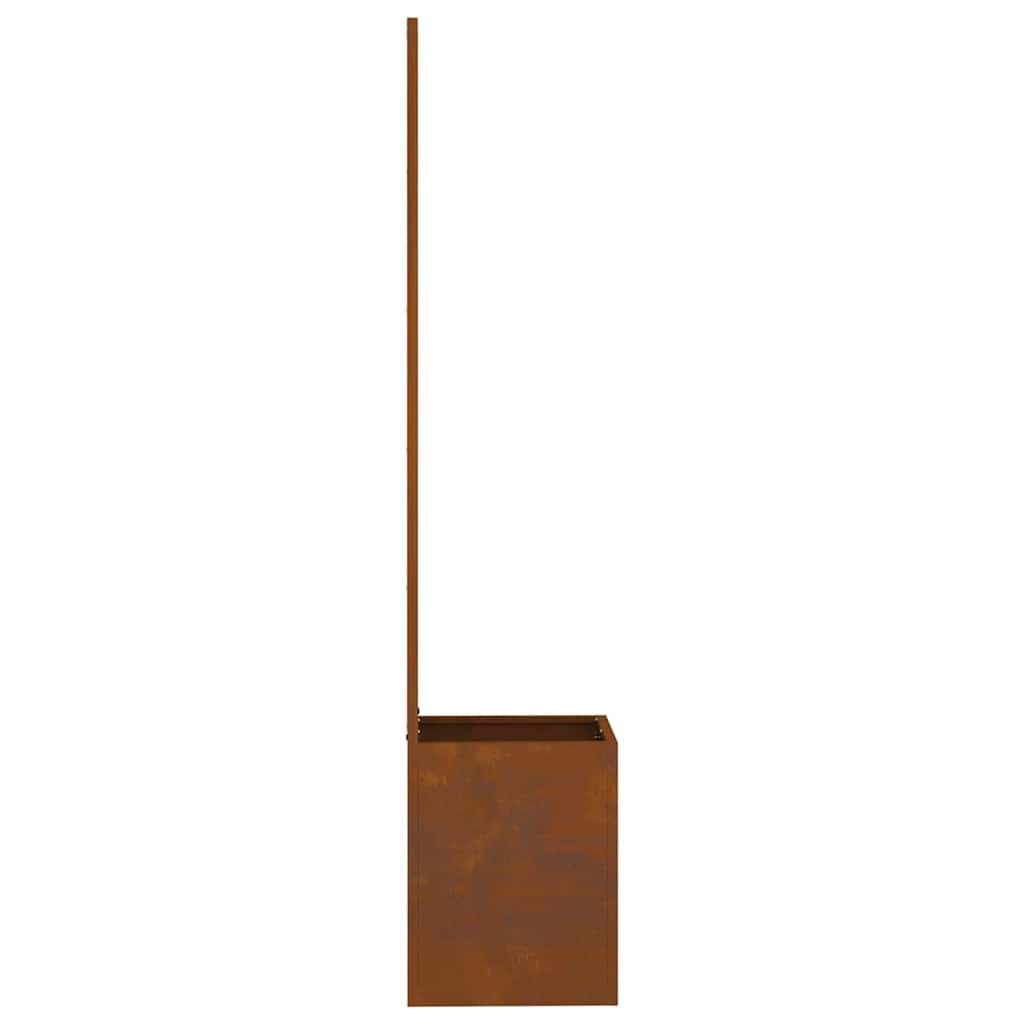 Vaso da Giardino con Pannello Decorativo Ruggine 32 x 140 cm