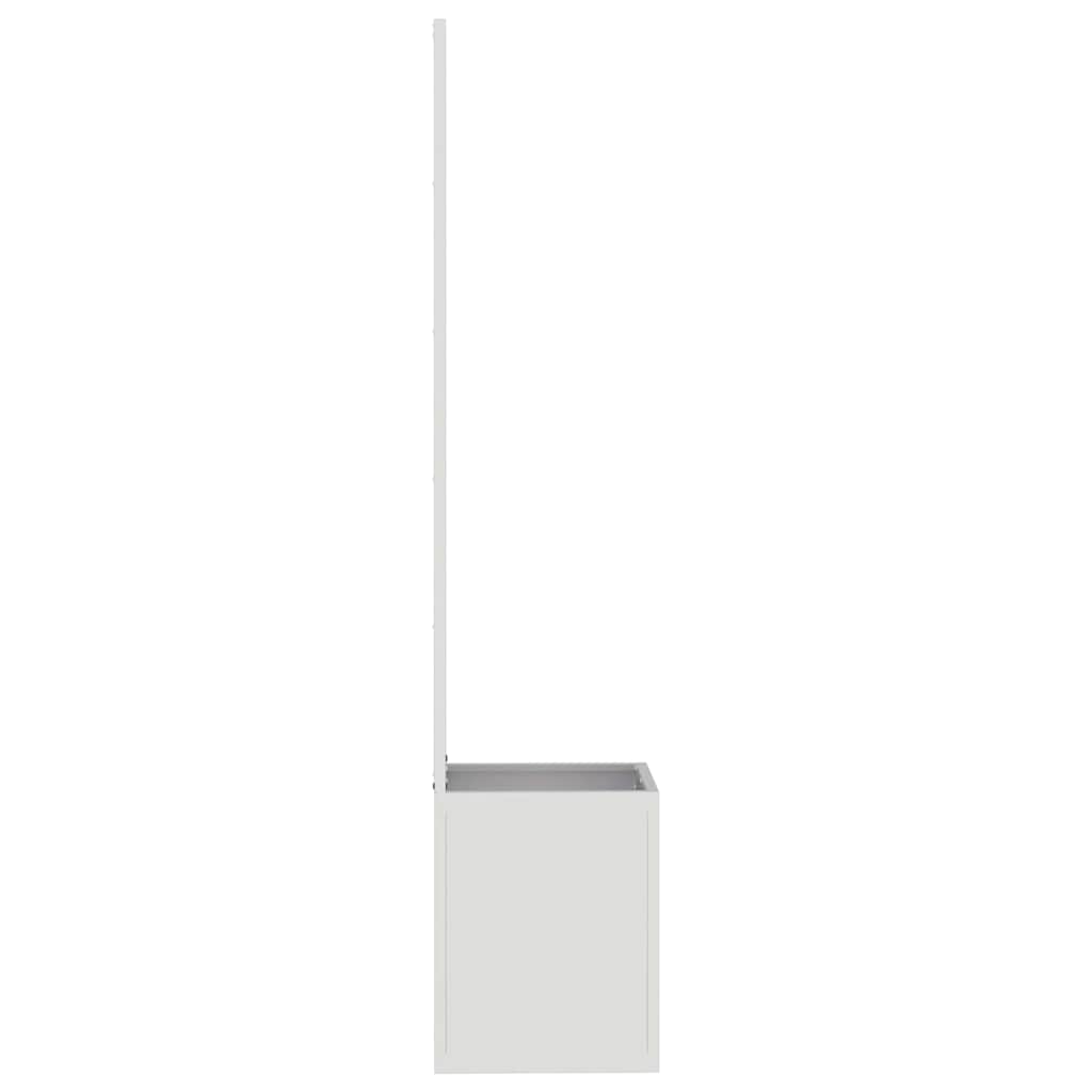 Vaso da Giardino con Pannello Decorativo Argento 32 x 140 cm