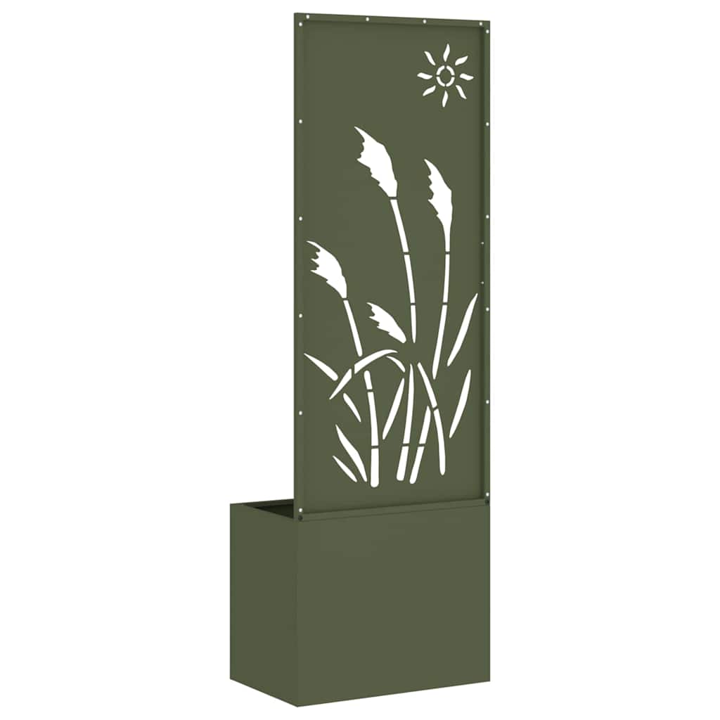 Vaso da Giardino con Pannello Decorativo Oliver verde