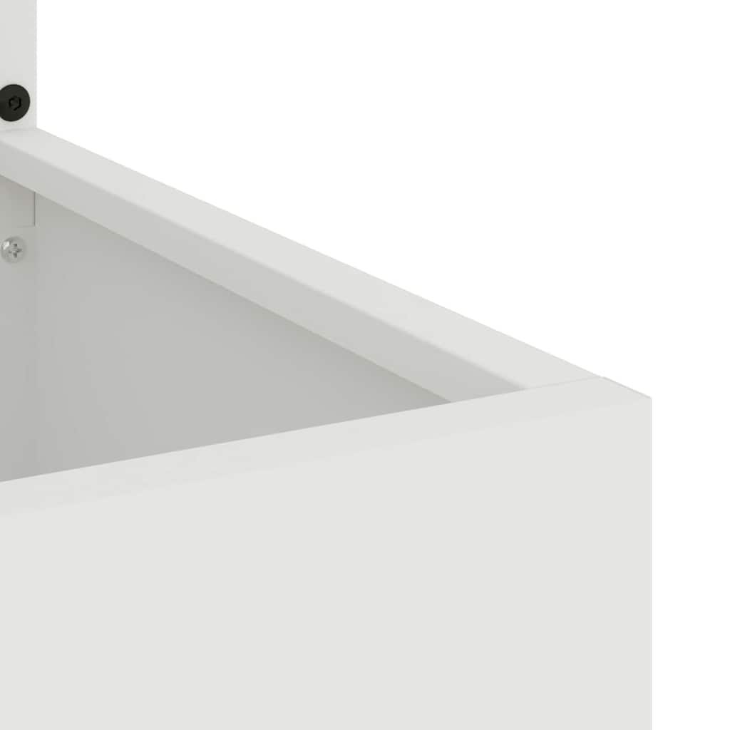 Vaso da Giardino con Pannello Decorativo Bianco 50 x 140 cm