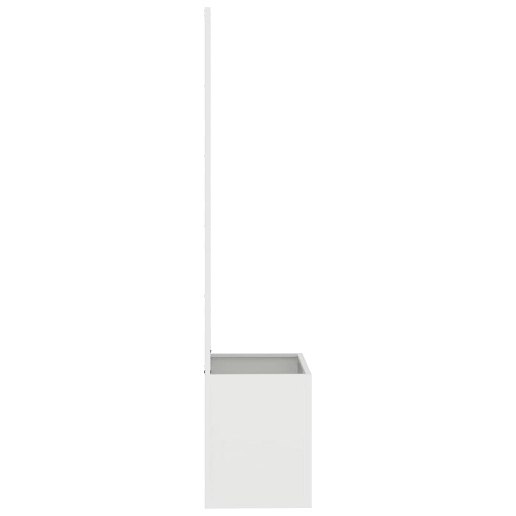 Vaso da Giardino con Pannello Decorativo Bianco 50 x 140 cm