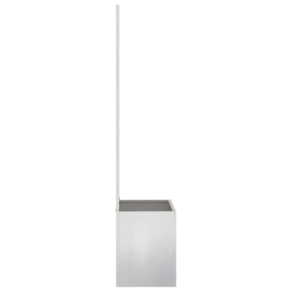 Vaso da Giardino con Pannello Decorativo Argento 50 x 140 cm