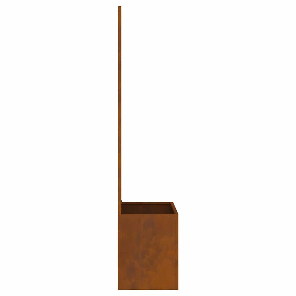 Vaso da Giardino con Pannello Decorativo Ruggine 50 x 140 cm