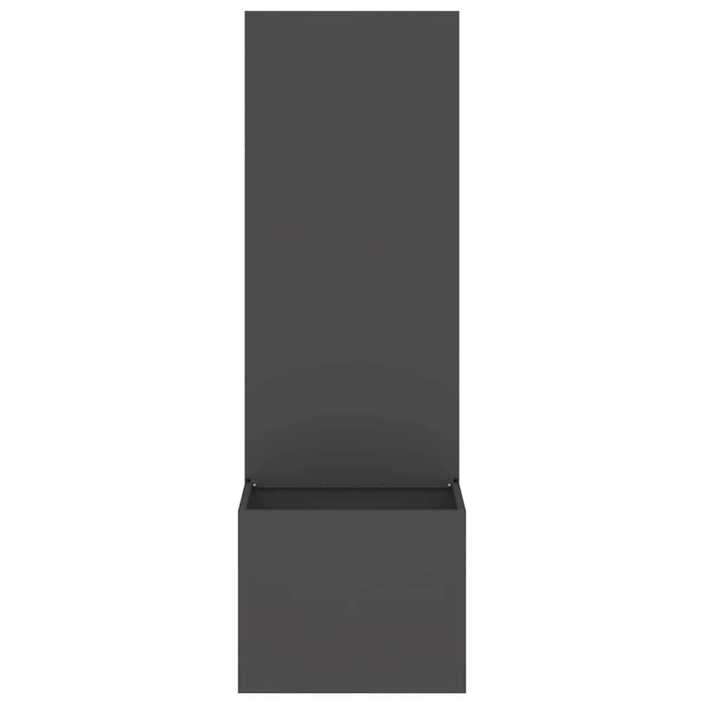 Vaso da Giardino con Pannello Decorativo Nero 50 x 140 cm