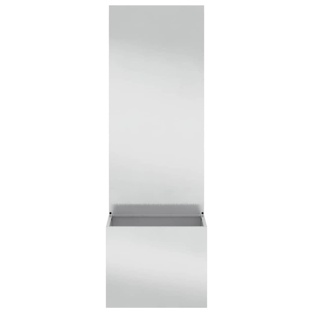 Vaso da Giardino con Pannello Decorativo Argento 50 x 140 cm