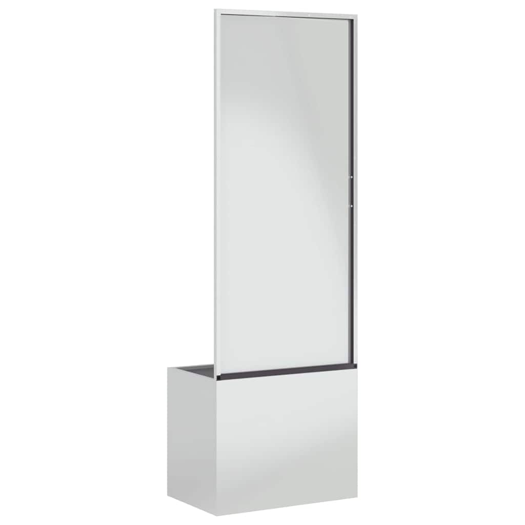 Vaso da Giardino con Pannello Decorativo Argento 50 x 140 cm