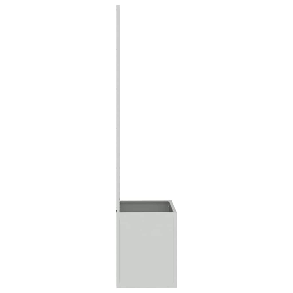 Vaso da Giardino con Pannello Decorativo Argento 50 x 140 cm