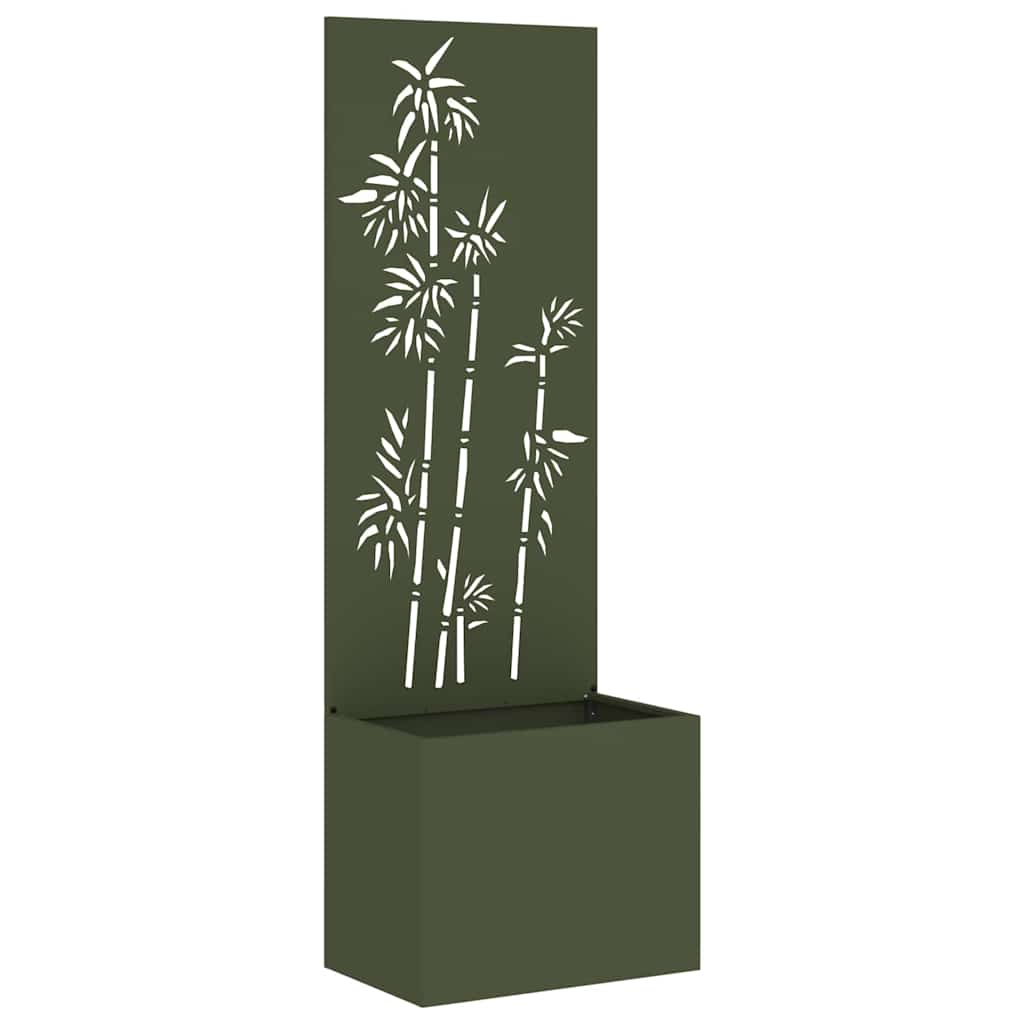 Vaso da Giardino con Pannello Decorativo Oliver verde