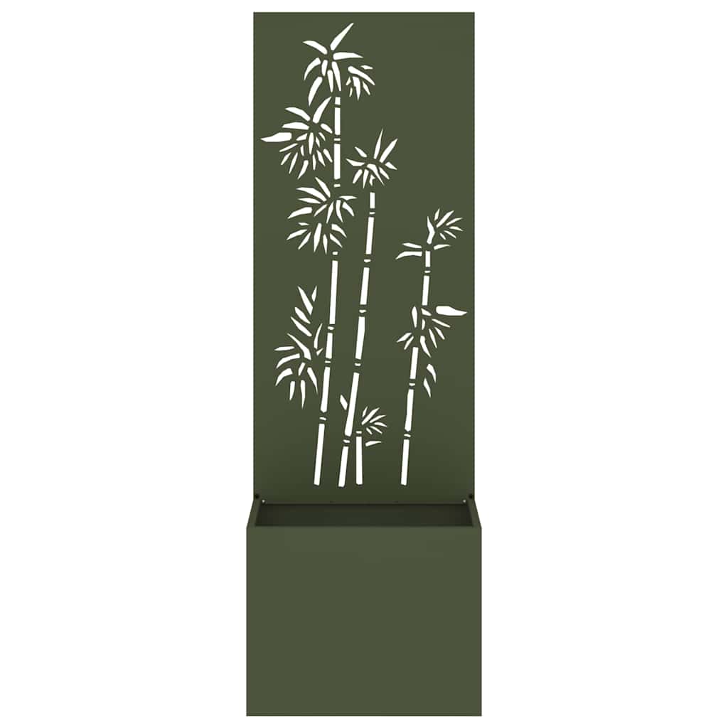 Vaso da Giardino con Pannello Decorativo Oliver verde
