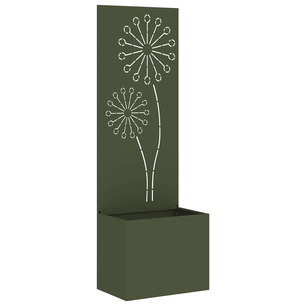 Vaso da Giardino con Pannello Decorativo Oliver verde