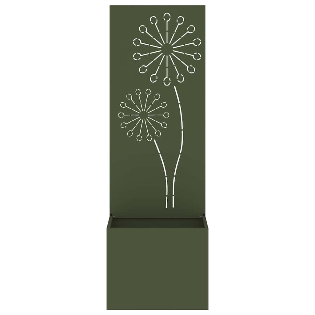 Vaso da Giardino con Pannello Decorativo Oliver verde