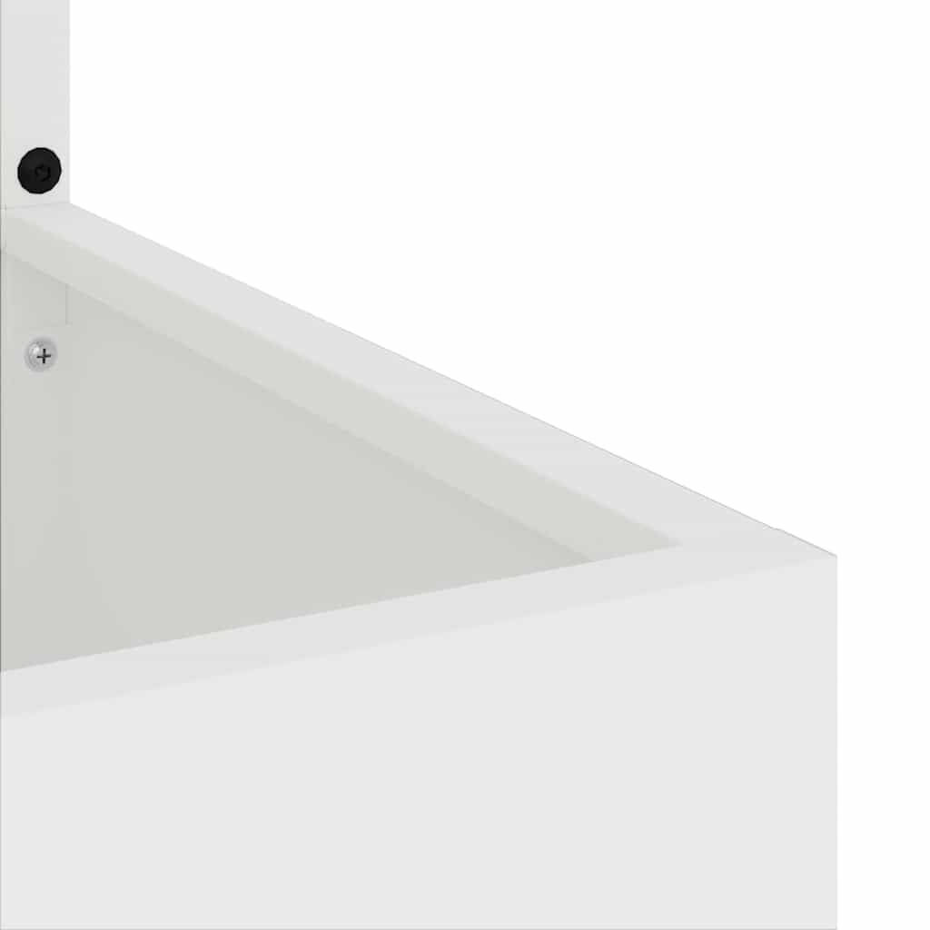 Vaso da Giardino con Pannello Decorativo Bianco 50 x 140 cm