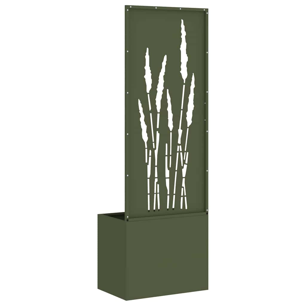 Vaso da Giardino con Pannello Decorativo Oliver verde