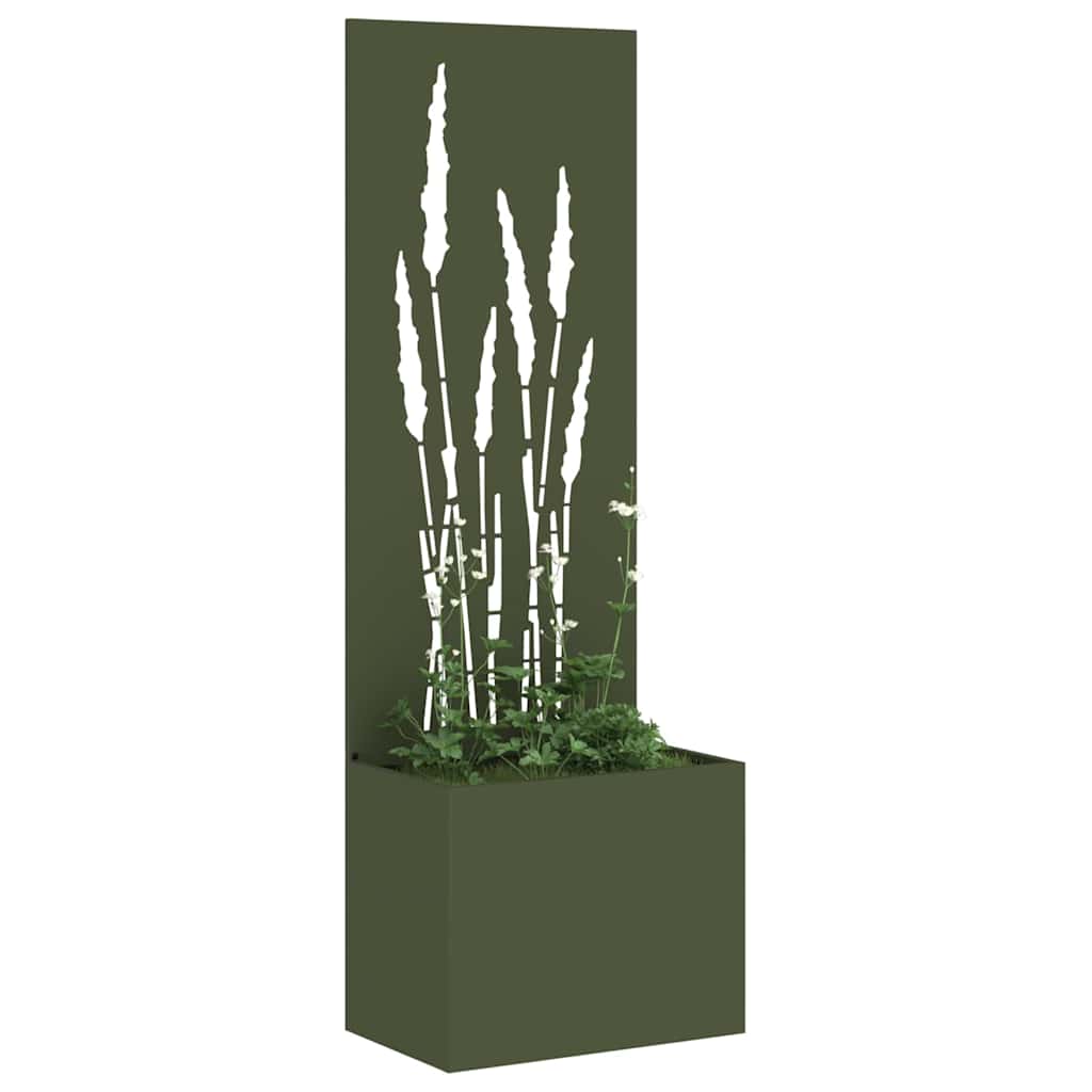 Vaso da Giardino con Pannello Decorativo Oliver verde