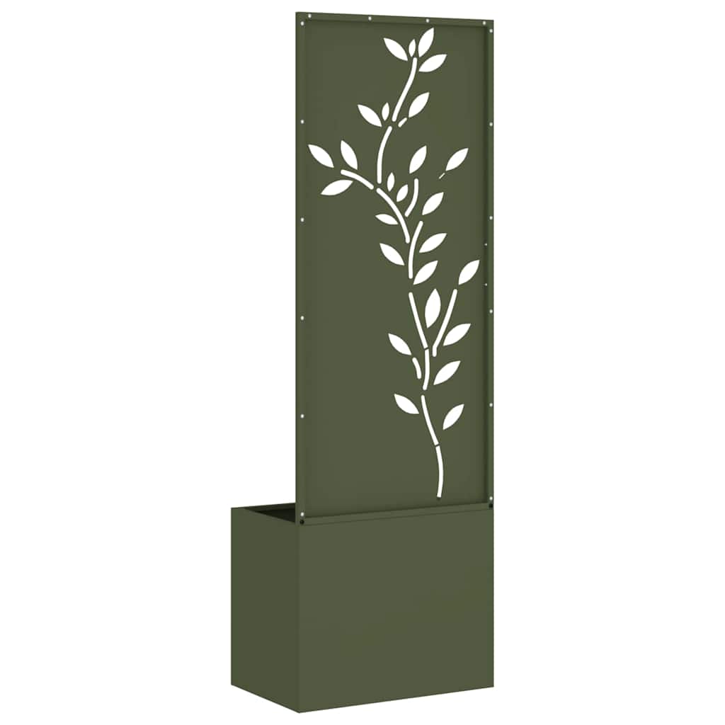 Vaso da Giardino con Pannello Decorativo Oliver verde