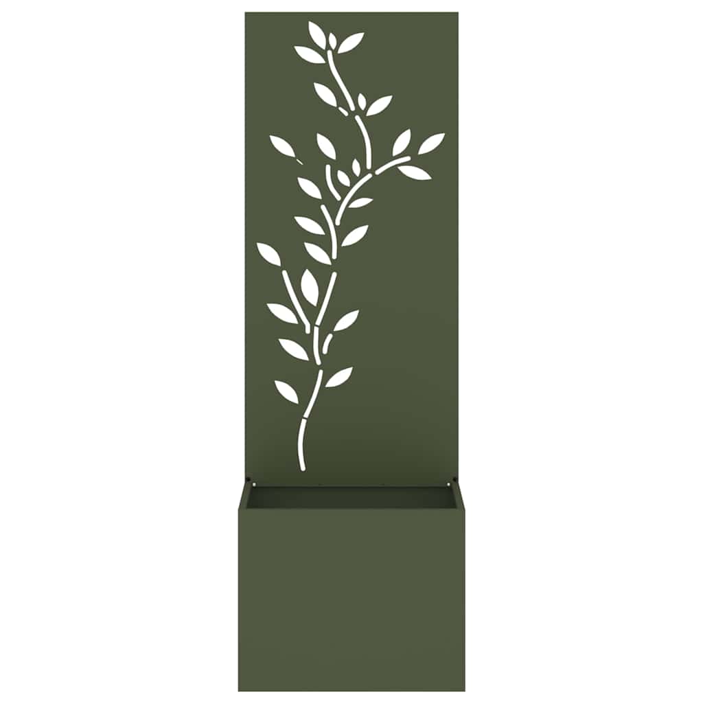Vaso da Giardino con Pannello Decorativo Oliver verde