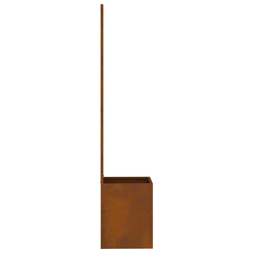 Vaso da Giardino con Pannello Decorativo Ruggine 50 x 140 cm