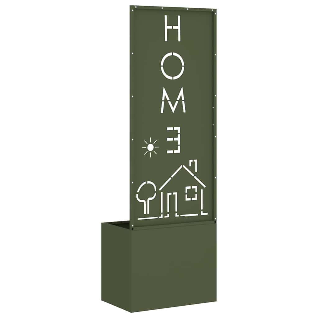 Vaso da Giardino con Pannello Decorativo Oliver verde