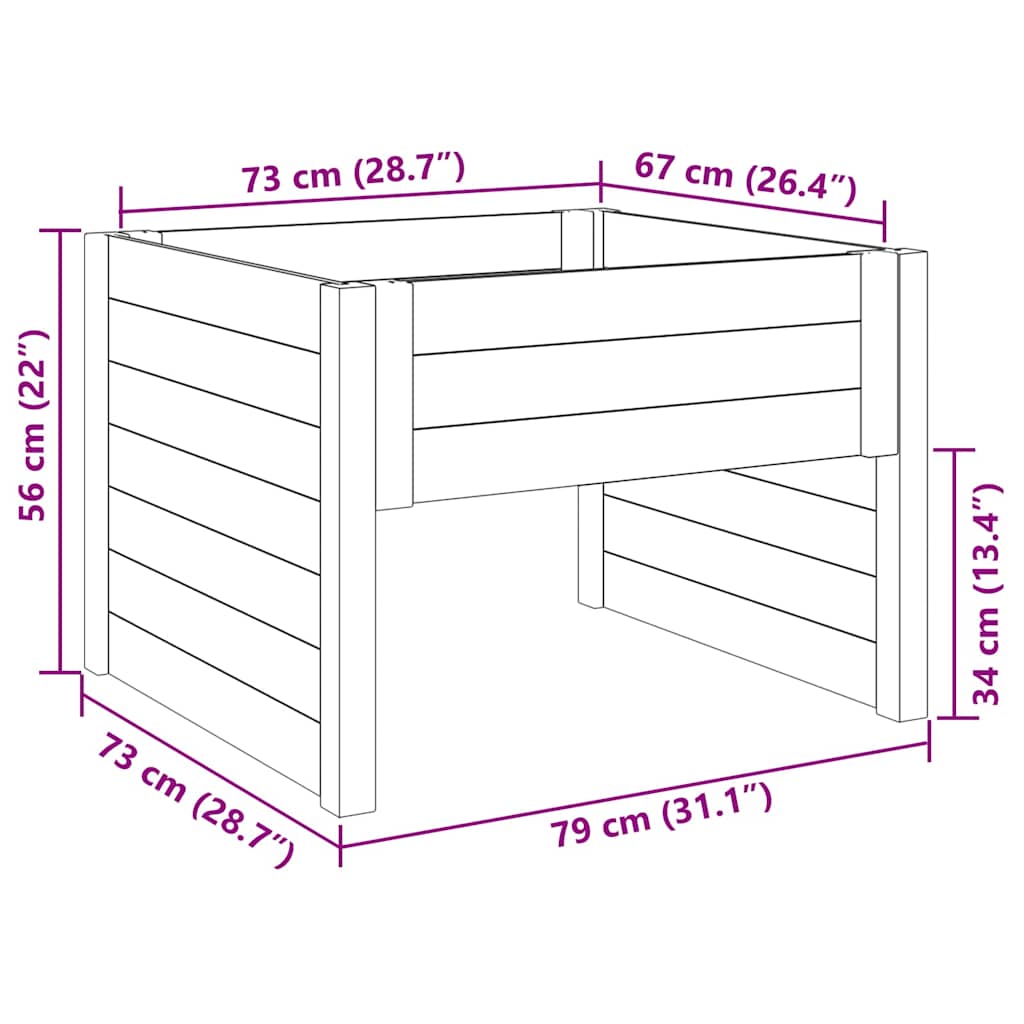 Garage per robot tagliaerba Marrone 73 x 67 x 56 cm
