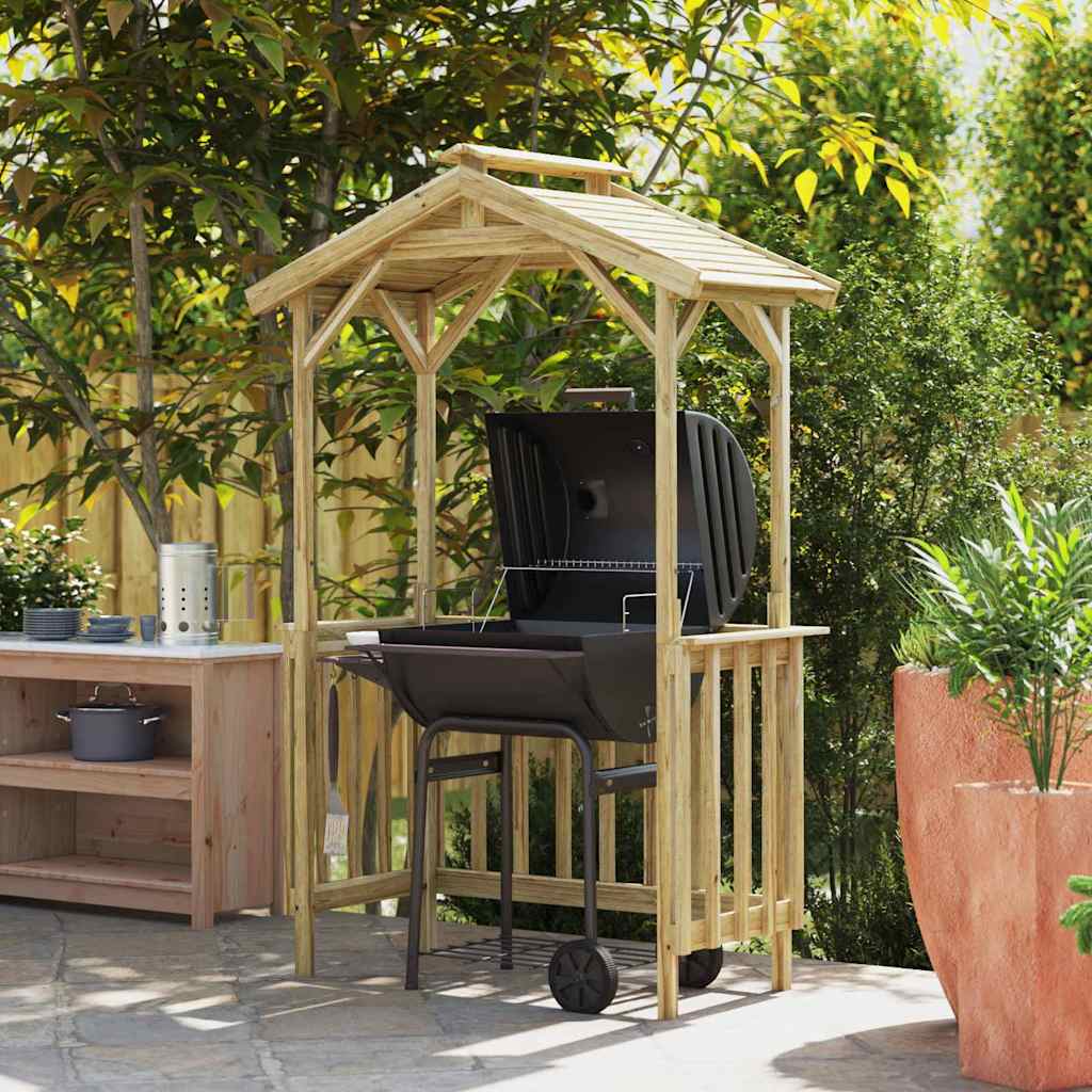 Casetta per barbecue Marrone 133.5 x 63 x 200 cm