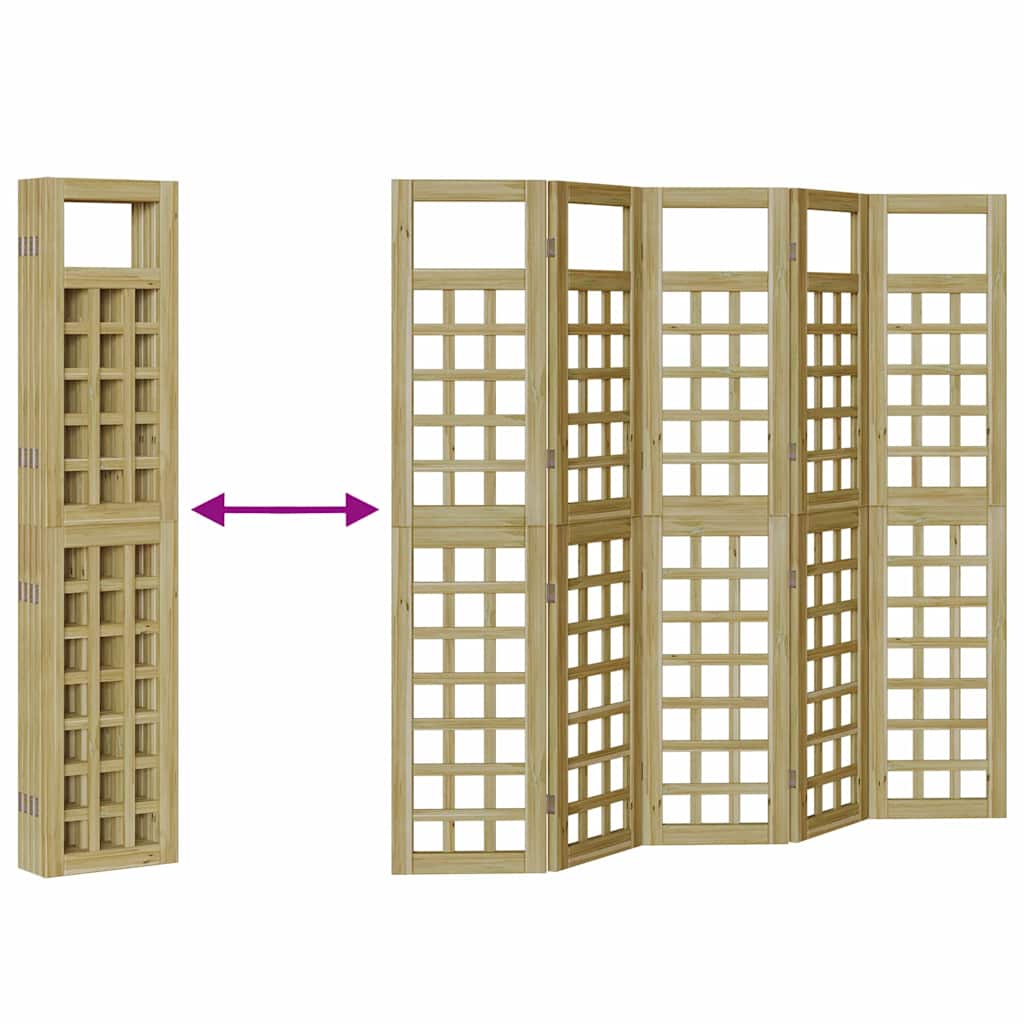 Schermo di Privacy da Esterno 5 pcs Marrone 200 x 180 cm