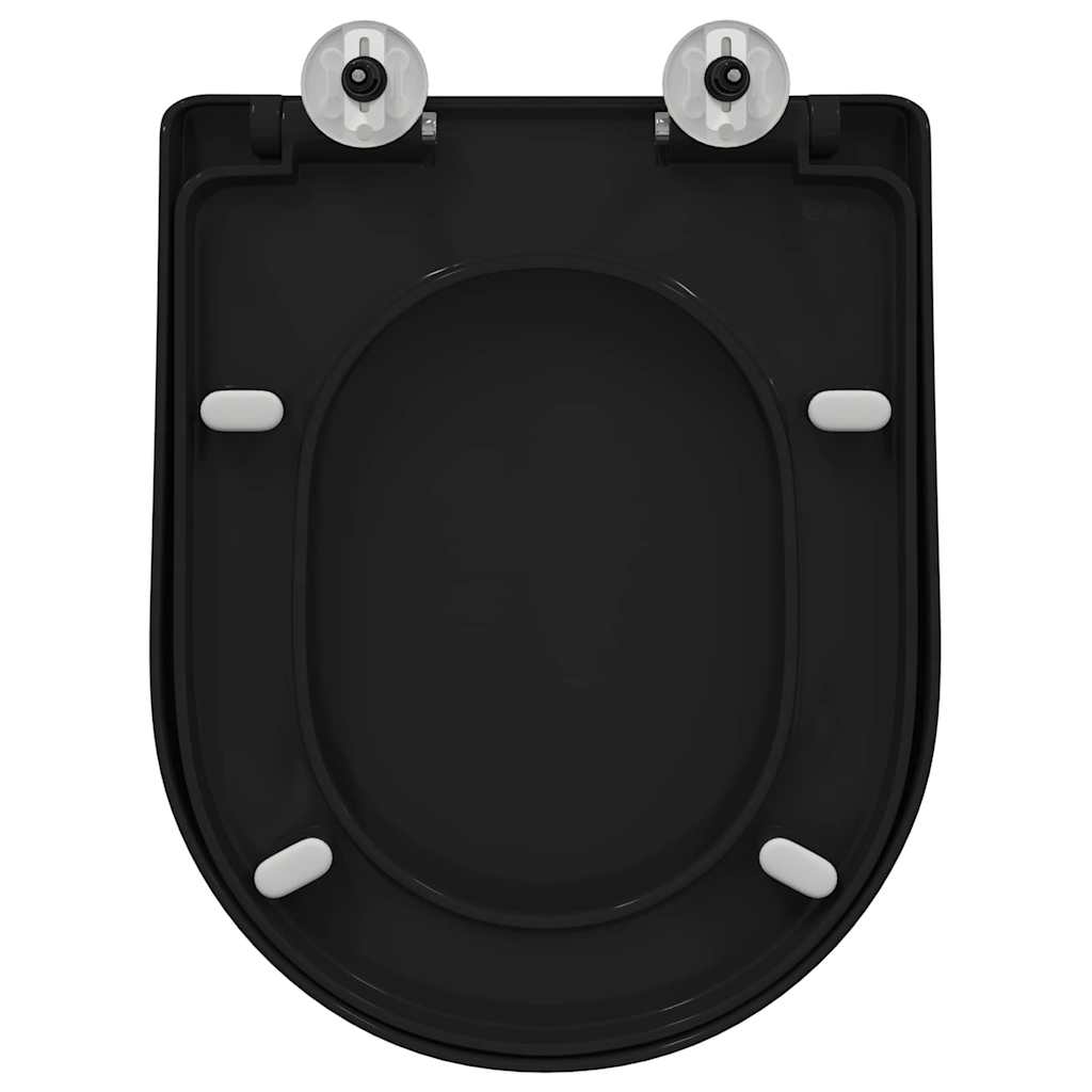 Sedile del WC Nero 48 x 36.5 x 4.5 cm Polipropilene