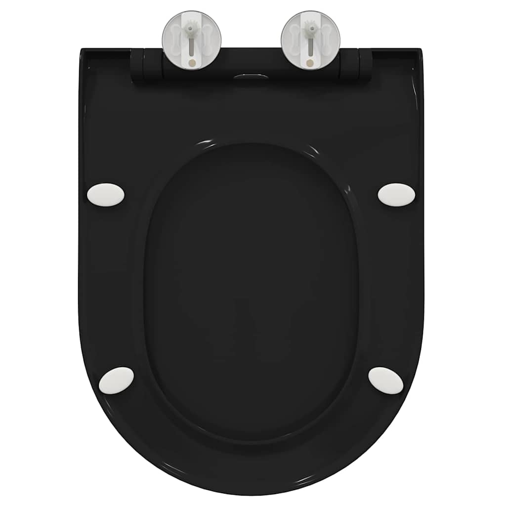 Sedile del WC Nero 48.5 x 36 x 5 cm Polipropilene