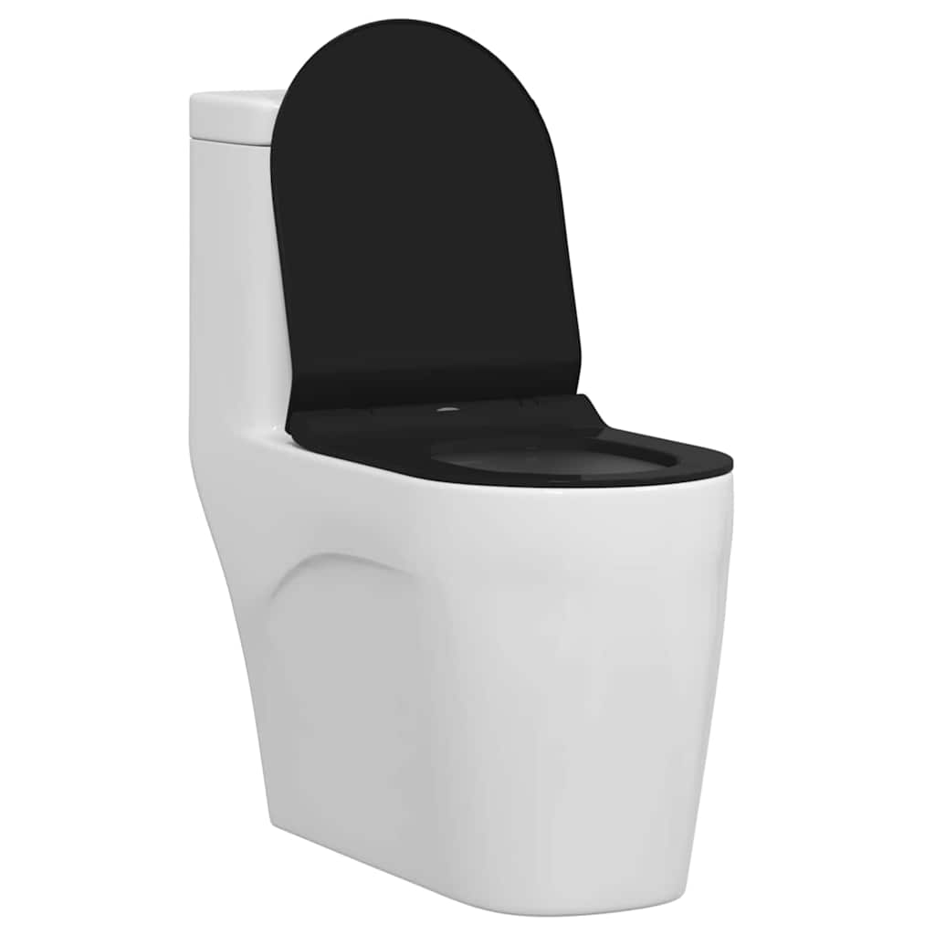 Sedile del WC Nero 48.5 x 36 x 5 cm Polipropilene