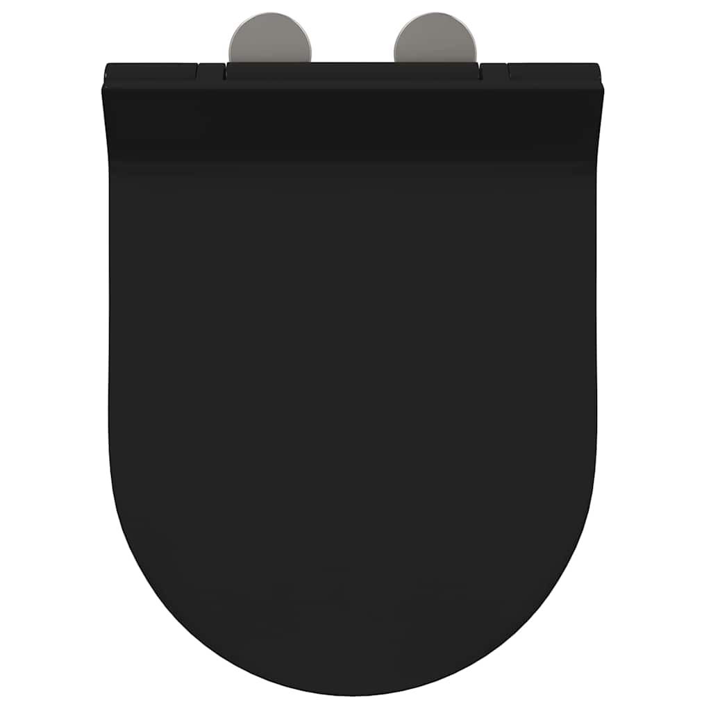 Sedile del WC Nero 48.5 x 36 x 5 cm Polipropilene